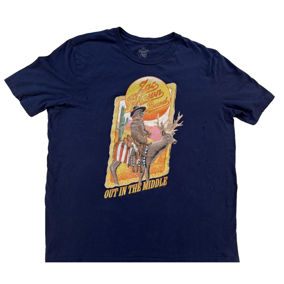 Zac Brown Band Shirt Mens 2XL Navy Out In The Middle Tour 2022 Concert Tee Music - Picture 1 of 7